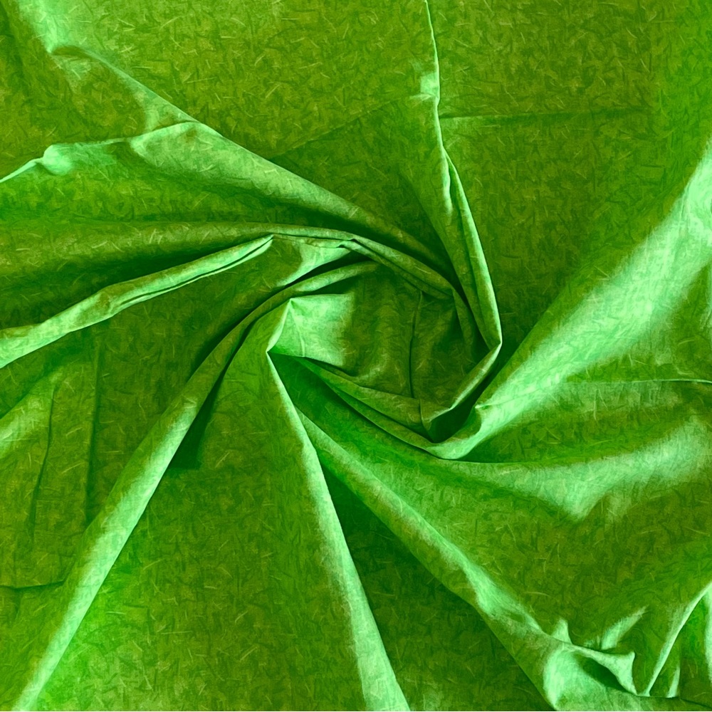 Green Abstract Print Tie Dye Cotton Fabric